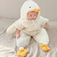 Chongqing Dingfu Baby Sleeping Bag Autumn and Winter Split-Legged Thickened All-in-One Bag Anti-jump Sleeping Bag Swaddle Jumpsuit Warm Romper Suit Big Goose Sleeping Bag-Large (1-7 months)