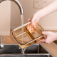 Van Gogh glass lunch box microwave oven borosilicon heat-resistant sealed refrigerator fresh-keeping box office worker heating and separation lunch box round two-grid 1050ml