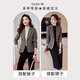 Chenfu small suit jacket for women, Korean version, fashionable, casual, short, small, temperament, slim suit, versatile work clothes top, single cotton gray suit, 3XL, recommended 130-140Jin Jin is equal to 0.5 kg