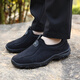 
Autumn and winter soft sole non-slip men's shoes middle-aged sports and casual shoes one-legged hiking shoes without laces for the elderly travel shoes 1502 green 42