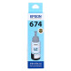 EPSON T674/673 Original Ink L850 L805 L801 L810 L1800 Tintenstrahldrucker 6 Farbkartusche Ink 674LC [Hellblau]