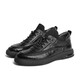 Belle Casual Shoes Men's Leather Lace-Free Sneakers A1244DM3 Black Danli 42