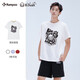 Kumpoo [Little Yellow Duck Co-Branded] Xunfeng Badminton Ropa Bádminton Manija corta Ropa Badminton Camiseta Neutral Manija corta Kku-1048 Beibai XL
