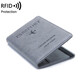 Shantou Lincun Passport Bag Protection Case RFID Anti-Diebstahl-Karten-Scanner-Reisedokument-Aufbewahrungs-Banken-Karten-Paket-ID-Kartenjacke [Upgrade Multifunktionsmodell] Passport Clip Grey am nächsten Tag/zugänglich