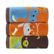 Jieyu Vosges children's absorbent cartoon pure cotton small towel face towel with lanyard type A, one in each of three colors, 50x25cm