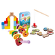 Hape Early Education Education Toys Wooden Building Blocks Beaded Fishing Toys Frogs Fucks Gifts Boys and Girls Children Gifts Dressing Music + Fishing Game Box + 20 Pieces of Building Blocks