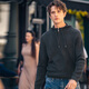 Mr. Bu Bu Silhouette Semi-Zipper Sweater para hombres en primavera y otoño. Séter de color sólido que reduce la edad KT15781 Galaxy Gray L (175)