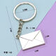 Songbook benutzerdefinierte Aufnahmeumschlag Keychain DIY Liebesbrief QR Code Geburtstagsgeschenk Paar Chinesisch Valentinstag Anhänger Schmuckumschlag Liebesbrief Keychain [ein Paket]