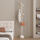 Yongqian simple modern clothes hanger floor-standing bedroom small clothes hanger Italian home coat rack entrance door clothes hanger cream style coat rack - milk white (semi-round bottom)