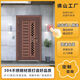 Qinkai customized 304 stainless steel double-door Korean door single-door home villa security door ventilated glass entry door style 3 (customized - intention fee) 304 stainless steel (from 1680/square meter)