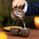 Clcey Yixing Original Ore Purple Mud Purple Clay Pot célèbre Artiste Gravé à la main The Houde Rune Ruyi Pot Pot Household Kung Fu Tea Set To Tea 653 Houde Rune Ruyi Purple Clay Pot One Pot 200ml