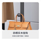 Mamorino德国品牌实木全身镜落地衣帽架卧室穿衣镜防爆简约可旋转试衣镜子 胡桃色-实木衣帽架 【免费上门安装】圆顶联系客服
