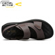 
Camel dynamic sandals men's toe layer cowhide two-wear beach shoes men's outdoor fashion men's shoes summer new product trendy stream shoes men 698 brown 40 standard leather shoe size