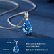 Young's Six Happiness Hong Kong Brand Light Luxury Valentine's Day Birthday Gift for Wife Natural Gem Heart of the Ocean Necklace Fashion 3 Carat Millennium Topaz Necklace - Upgraded Style