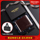Banyannu men's wallet genuine leather short business casual wallet 2024 new top layer cowhide large capacity wallet men apricot yellow-two-fold (retro top layer cowhide) protection