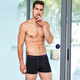 Shuya 2-Pack Deutsch Shuya Unterwäsche Herrenmitte Mid-T-Waist Full Cotton Shorts gemischte Farbe Shumei Cotton Boxer Unterwäsche Unterwäsche 13977 Gelb + hellgrau 2xl