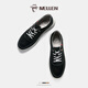 MELLEN high-end brand men's shoes new first-layer cowhide lightweight non-slip business casual leather shoes men's breathable sports sneakers black litchi pattern 39