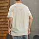 TonLion 2025 men's front chest and back pattern short-sleeved T-shirt beige L