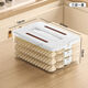 Jieshunxing Dumpling Box Multi-layer Household Freezing Special Fresh-keeping Wonton Quick-frozen Kitchen Refrigerator Storage Box New Food Grade PP Material - Freezable White Four Layers One Cover Holds 240 Dumplings Portable Meter