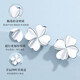 China Gold (CHINA GOLD) Platinum Four-leaf Clover Earrings for Women Platinum Earrings and Earrings Birthday Gifts for Girlfriends and Wife Wedding Anniversary Practical Jingsuda Platinum Four-leaf Clover Earrings-Pricing
