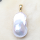 Luoyi natural freshwater special-shaped irregular aurora white baroque pearl s925 silver pendant one thing one picture brown PU189