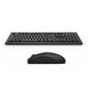 Shuangfeiyan Shuangfeiyan (A4TECH) 3100N wireless mouse and keyboard set waterproof office home keyboard and mouse black wireless