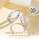 AIF Shining Knot Couple Rings Silver Couple Rings for Women and Men Zhong Jiujiu Valentine's Day Birthday Gifts for Girlfriends and Boyfriends Shining Knot Couple Rings + L Gift Box/Shipment from Qicang
