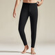 Seamless bottoming Men's thermal pants Seamless autumn and winter autumn trousers Double-sided brushed slimming bottoming fleece pants Black 2XL Recommended weight 125-140Jin Jin equals 0.5 kg