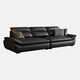 Jane Xin Sailing Sofa Cat Scratch Leather Minimalist Lazy Sofa Living Room Straight Sofa High Back Leather Art Sofa A828