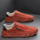 Changxiang Huili Red Canvas Schuhe Herren 2025 Neue Seite Reißverschluss Flachschuhe Frühlingssport und Freizeitschuhe für Männer rot 42