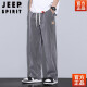 JEEP SPIRIT夏季薄款牛仔裤男士宽松直筒休闲阔腿裤男超薄冰天丝潮牌长裤男 1048蓝色 【单条】 M 100-115斤