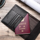 Mingmen Junyue Passeport Sac de rangement portable Cowe Retro Carte d'embarquement Clip Passeport Case de passeport Portefeuille 905 # Brown