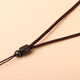 Minamiuri pendant braided rope necklace pendant rope hanging neck rope jade pendant lanyard sandalwood auspicious cloud pendant jade pendant lanyard advanced sandalwood silver wire lanyard - black
