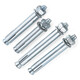 Jinggong (JINGGONG) national standard galvanized expansion screw extended length full pull bolt M6M8M10M12M14M16M20 M6*150 (10 pieces) punch 10mm
