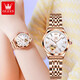 
OLEVS Swiss certified brand watch women's fully automatic mechanical watch fashion temperament women's watch hollow women's watch gift OLEVS-6636-Rose steel white surface