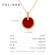 Xie Ruilin (TSL) 18K gold necklace mother-of-pearl carnelian colored gold diamond clavicle chain AG857-AG858 AG857-small round plate
