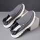 
Woodpecker old Beijing cloth shoes men's 2025 new summer breathable one-foot lazy bean shoes men's umbrella cloth flat shoes 881-Black- 41