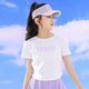 小猪彼特女童短袖T恤2025夏季运动上衣短款儿童简约半袖夏天t大童夏装 18848白色+9889白色 120 cm