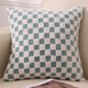 Versatile plush pillow cover without core Living room sofa pillow Office back lumbar pillow Bedside cushion cover Tiffany Green - double-sided checkerboard 50x70cm cover + core