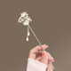 Su Shiliu New Chinese Style Fan Hairpin Flower Tassel Ancient Style Hanfu Hairpin Daily Modern Girl Birthday Gift for Girlfriend Fan Tassel Hairpin Including Gift Box
