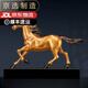 Jishanyuan Pure Copper Horse Ornaments Accessoires de maison chinois Yimao prend les devants dans la décoration de bureau Copper Craft Gift Custom Letching Yimao prend les devants dans une petite trompette