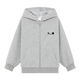 Zuoxi boys' jacket, sweatshirt, hooded cardigan, children's autumn clothes, spring and autumn 2025 new boys' top, gray 120