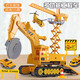 Vergangenes Baggerspielzeug für Kinder Schneidemaschine Bagger Crane Engineering Vehicle Set Little Boy Verschiedene Legierungsautos großer Ingenieurfahrzeuge mit Heben und 6 Alloy Engineering Projects