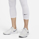 Nike Men's Breathable Tight Training Cropped Pants Winter Weightlifting Quick-Drying Knitted NIKE PRO FB7951 100 White/Black M