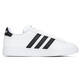 Adidas NEO men's shoes 2025 summer new three-stripe white shoes light casual shoes low top sports shoes student board GW9195 white/black 41 (255mm)