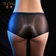 Sexy thong men's lace underwear panties for couples, sexy open crotch, no need to take off, temptation JJ stockings, 7188 black single piece panties, JJ set, shiny ice silk