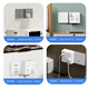 International Electrician Type 86 Panel One-to-Multiple Ultra-Thin Socket Converter Wall Power Wireless Power Strip with Switch Master Control One-to-Two Extension Adapter Plug Multifunctional Desktop Bedroom Home 1-to-4 Rubik's Cube Socket USB+Type-C 20W