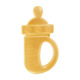 Golden Collar Cat Bottle Teether Baby Teething Stick Can Be Boiled Food Grade Silicone 3-Nip Toy Anti-eat Hand Molar Pacifier Nano Silver Baby Bottle Teeth (Gift Box + Anti-Drop Chain)