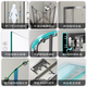 Jomoo customized curved fan-shaped sliding door shower room glass partition dry and wet separation 12 fan-shaped Yahei 900mm*900mm*1900mm does not include steam