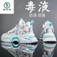 Pecker Chaussures masculines 2025 Printemps et automne Nouvelles chaussures décontractées à haut niveau Polymenal Chaussures sportives de tendance épaisse épaisses semelles résistantes à l'usure des chaussures tendance de papa blanches et noires [expédition 24h / 24] 42